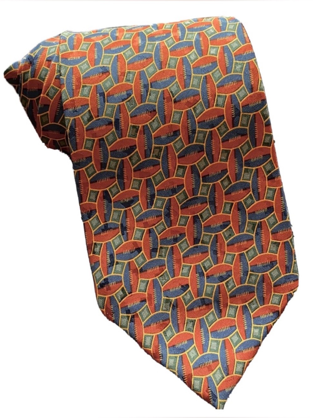 NEW MENS SILK TIE TIFFANY & CO FOOTBALL RUGBY COACH PLAYER MOTIF NECKTIE